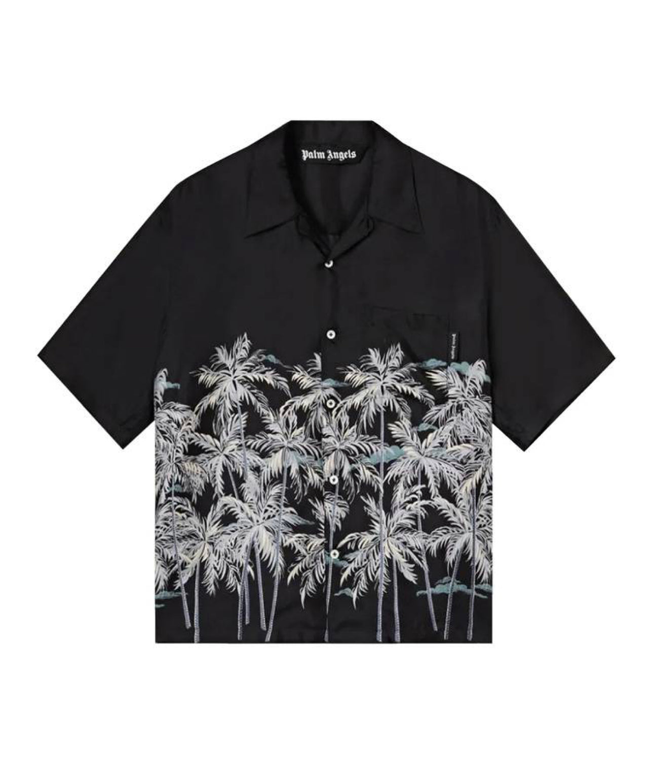 PALM ANGELS All Over Palms Vacation Button Up Shirt