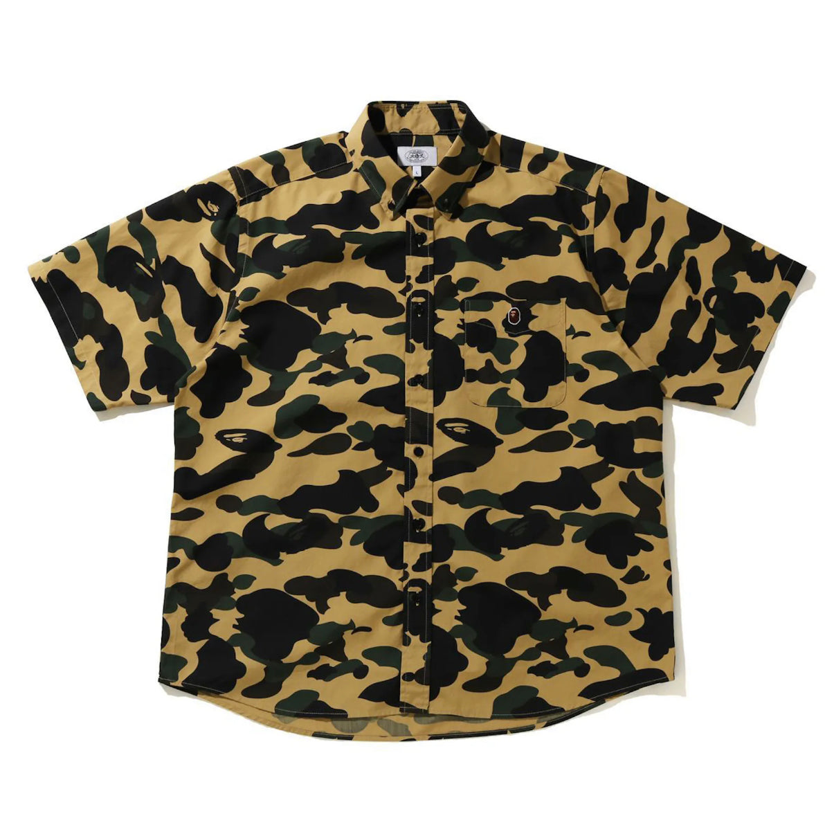 BAPE 1st Camo Yellow Relaxed Short Sleeve Shirt