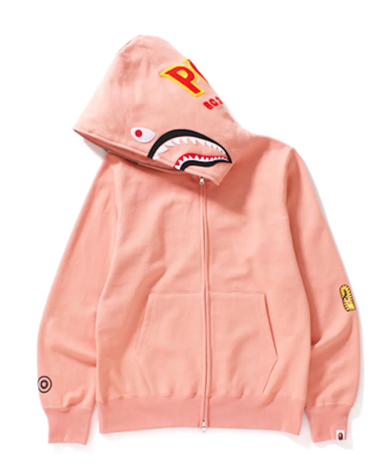 BAPE A Bathing Ape Shark Full Zip Pink Hoodie