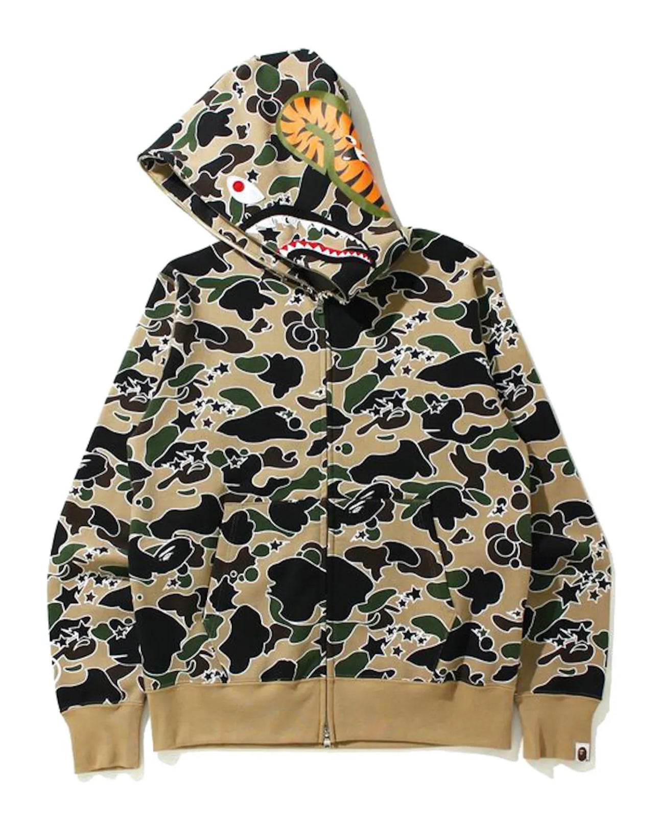 BAPE A Bathing Ape STA Camo Shark Zip Hoodie