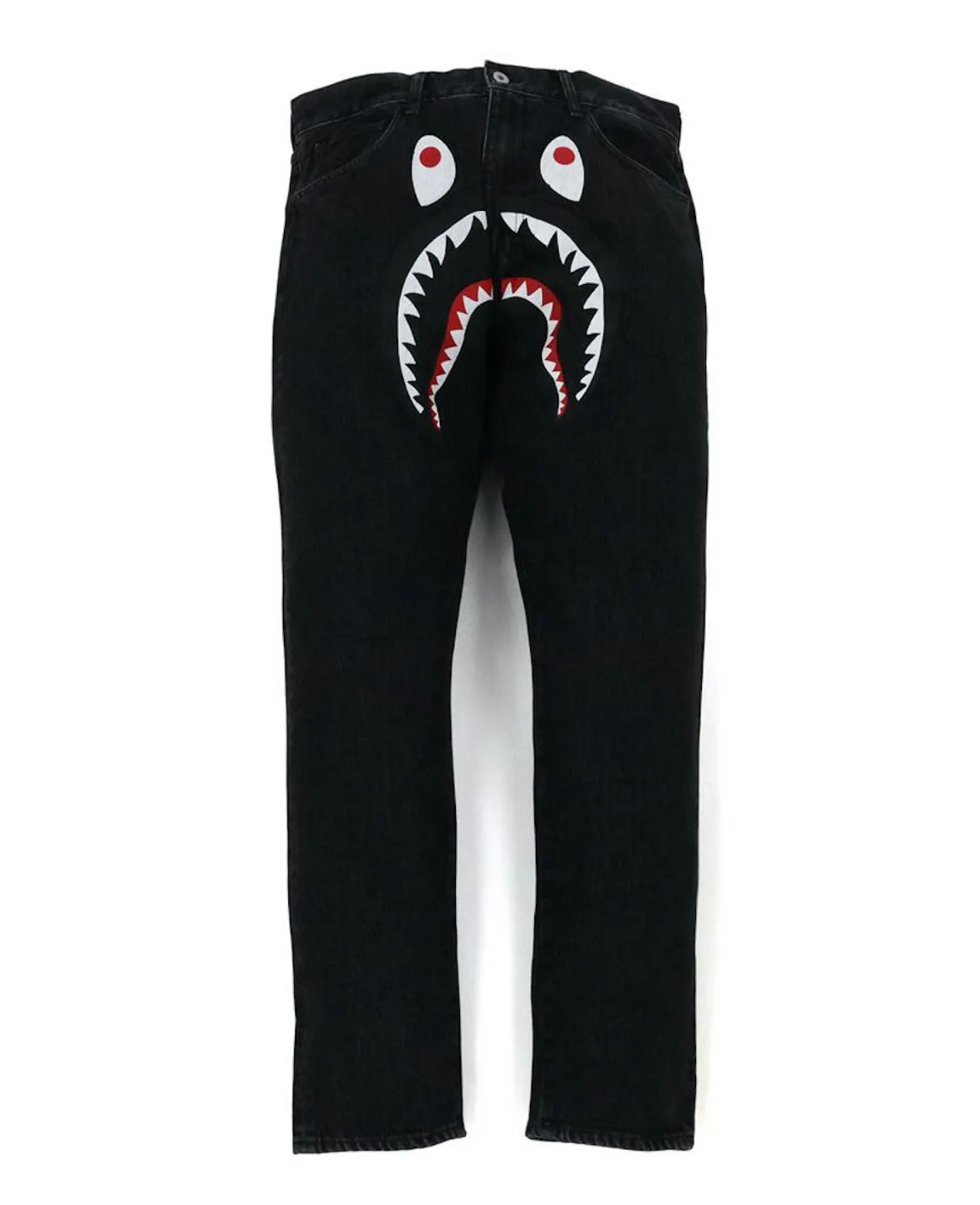 BAPE A Bathing Ape Shark Washed Wide Fit Denim Pant - Black