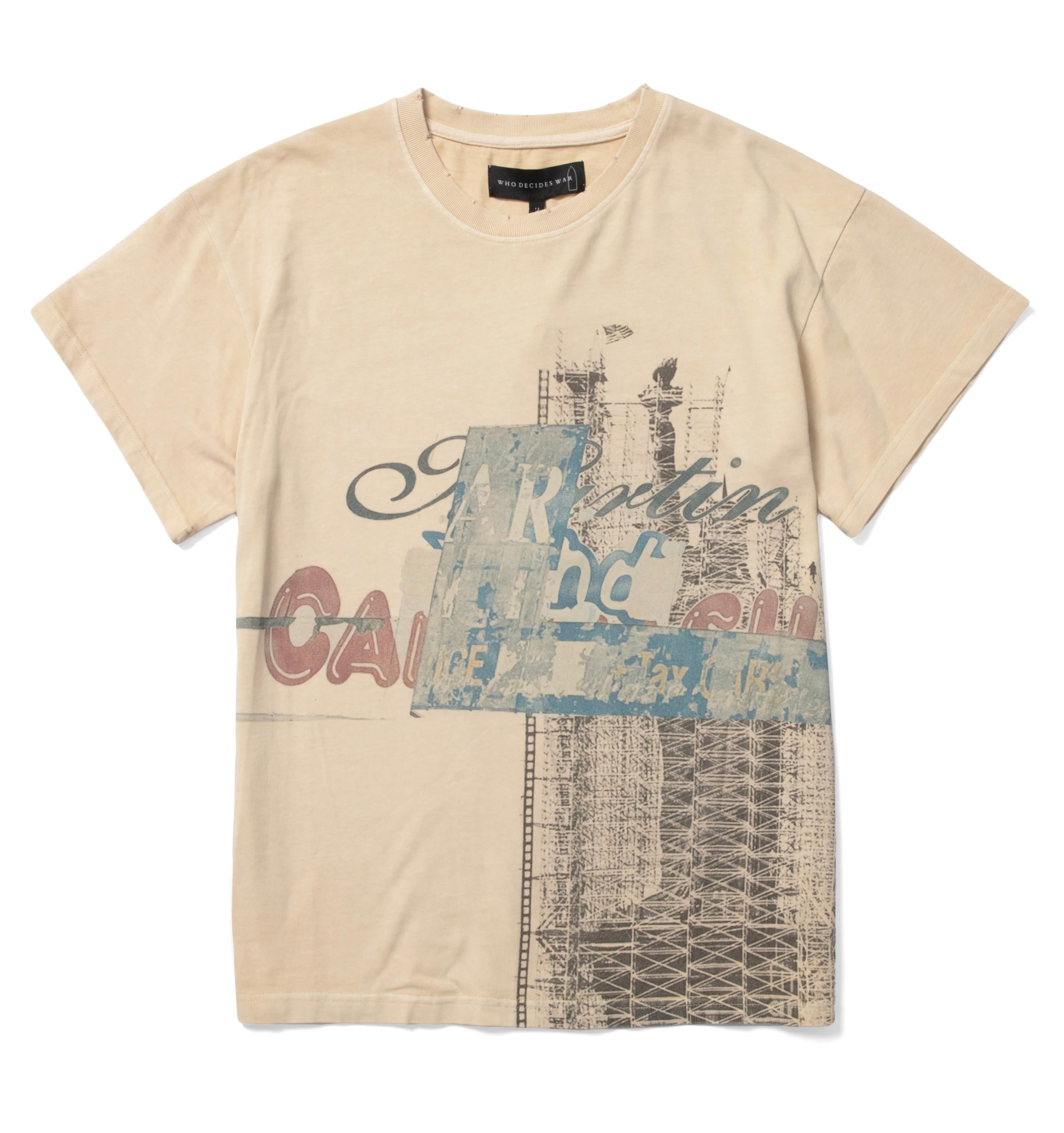 WHO DECIDES WAR City Short Sleeve Cream Tee