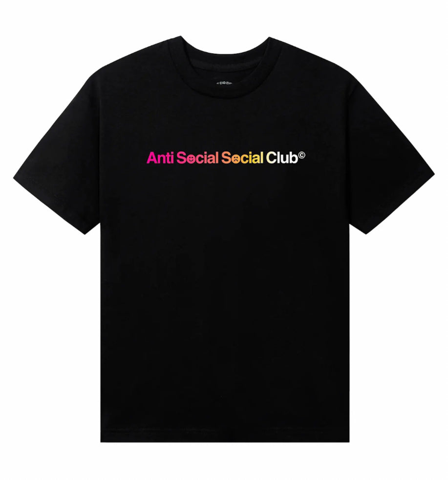 ASSC Ombre Faces Logo Black Tee