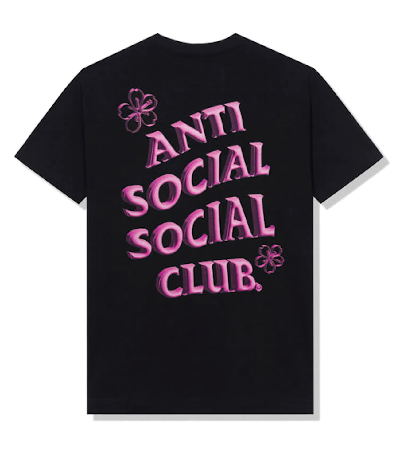 ASSC Pink Flowers Black Tee