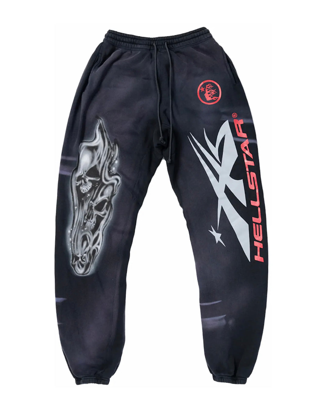 HELLSTAR Capsule 10 Airbrushed Black Washed Sweatpants