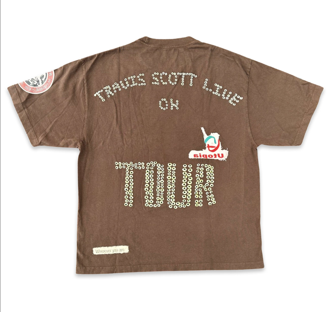 TRAVIS SCOTT Unreleased Utopia Circus Maximus Tour VIP Brown Tee