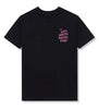 ASSC Pink Flowers Black Tee