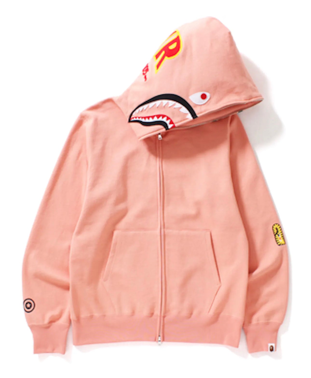 BAPE A Bathing Ape Shark Full Zip Pink Hoodie