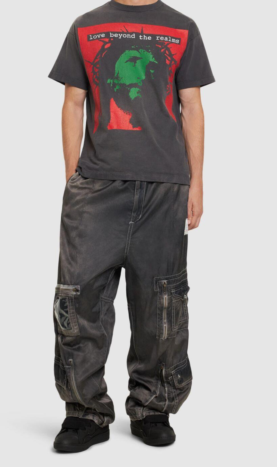 Saint Michael x Kosuke Kawamura Love Beyond The Realms Gray Tee