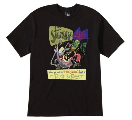 STUSSY Flavor Rat Black Tee