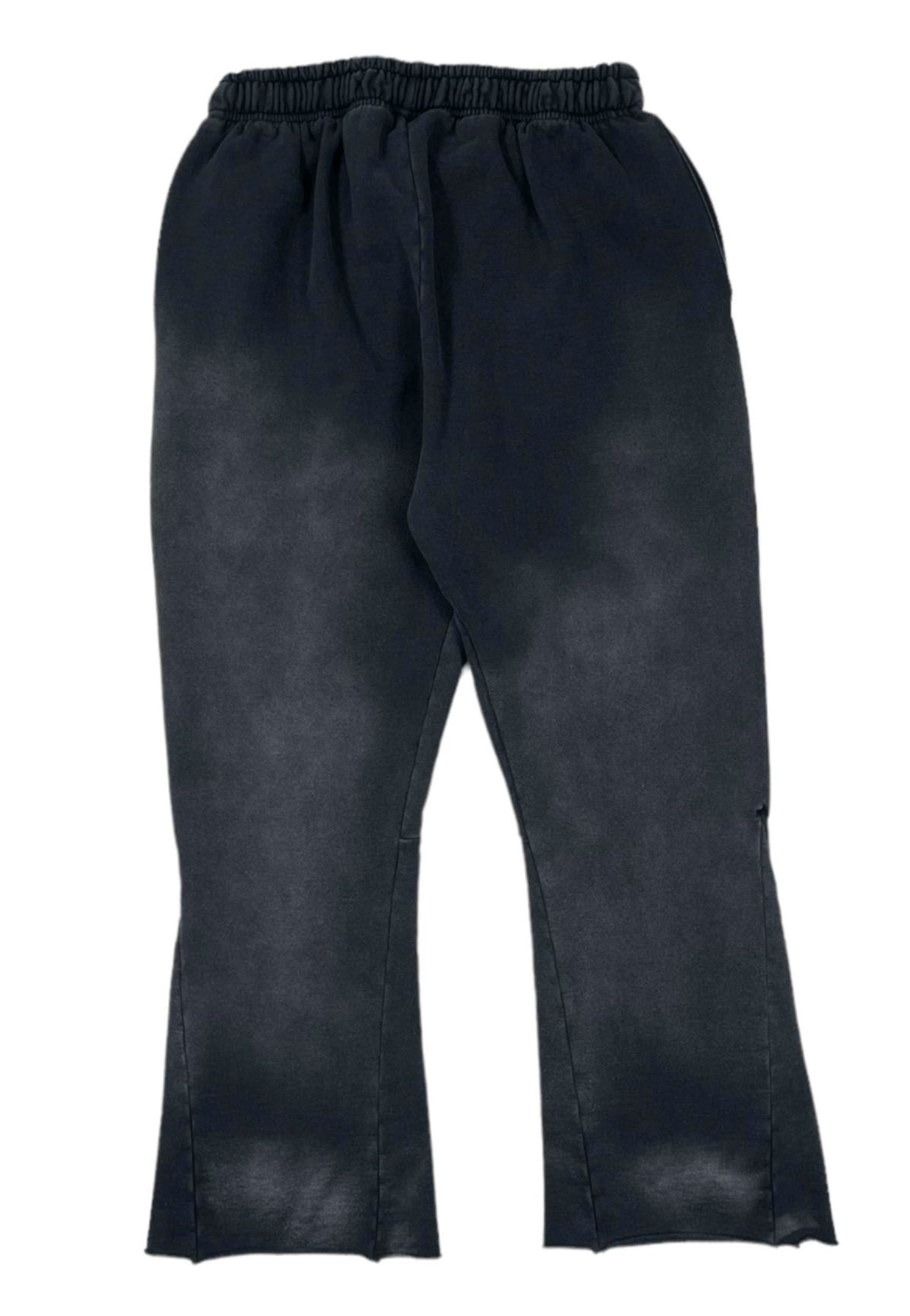 HELLSTAR Black Washed Flames Flare Pants