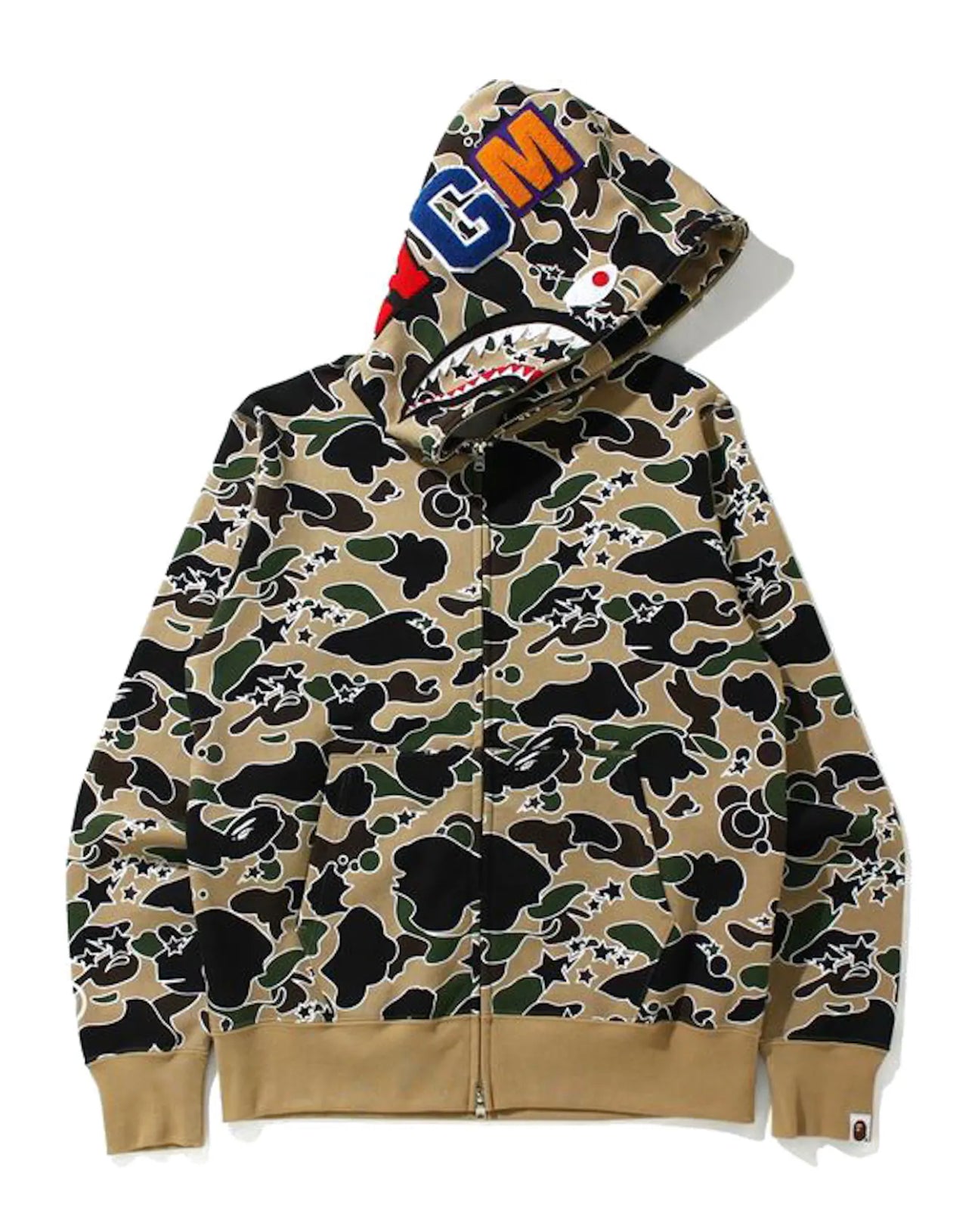 BAPE A Bathing Ape STA Camo Shark Zip Hoodie