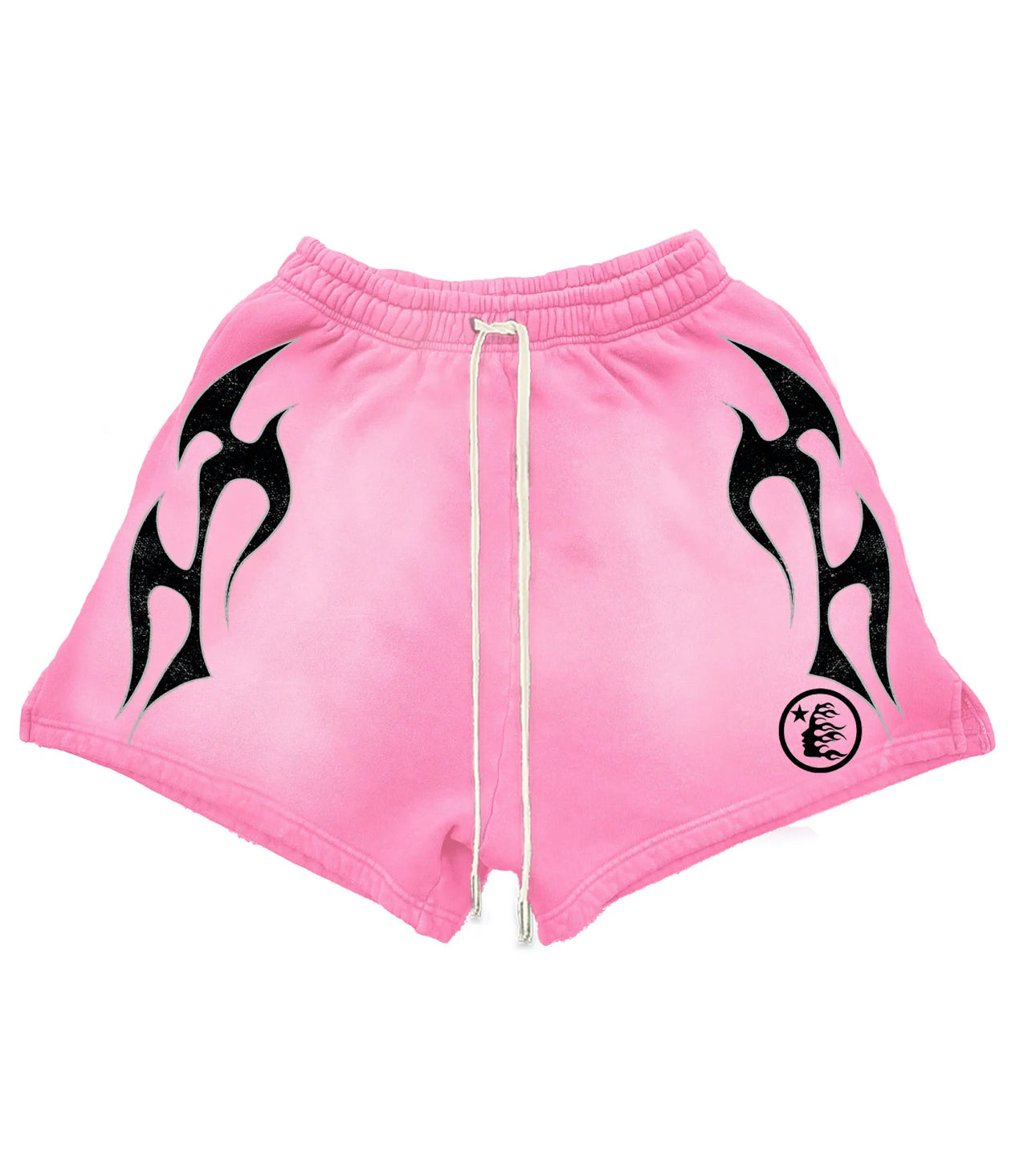 HELLSTAR Capsule 10 Pink Washed Flame Sweat Shorts