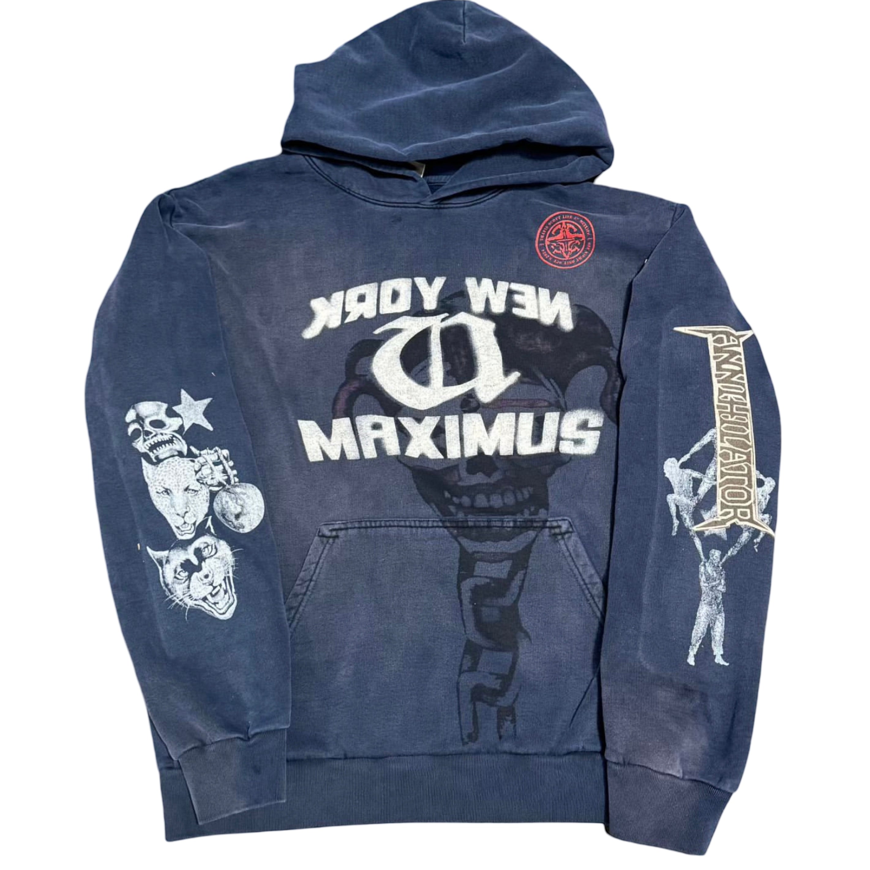 Travis Scott Utopia NYC MetLife Blue Washed Hoodie