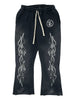 HELLSTAR Black Washed Flames Flare Pants