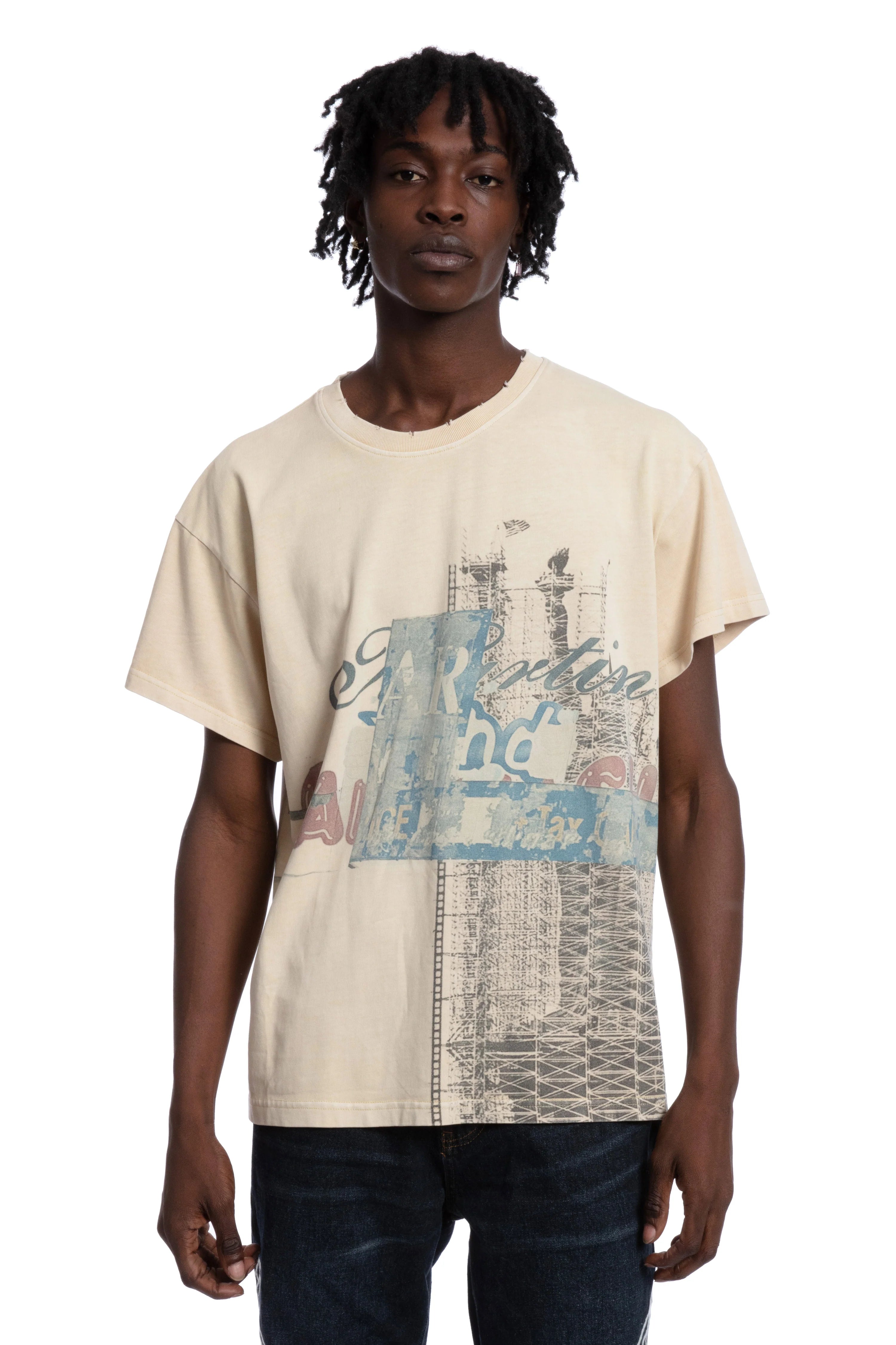 WHO DECIDES WAR City Short Sleeve Cream Tee