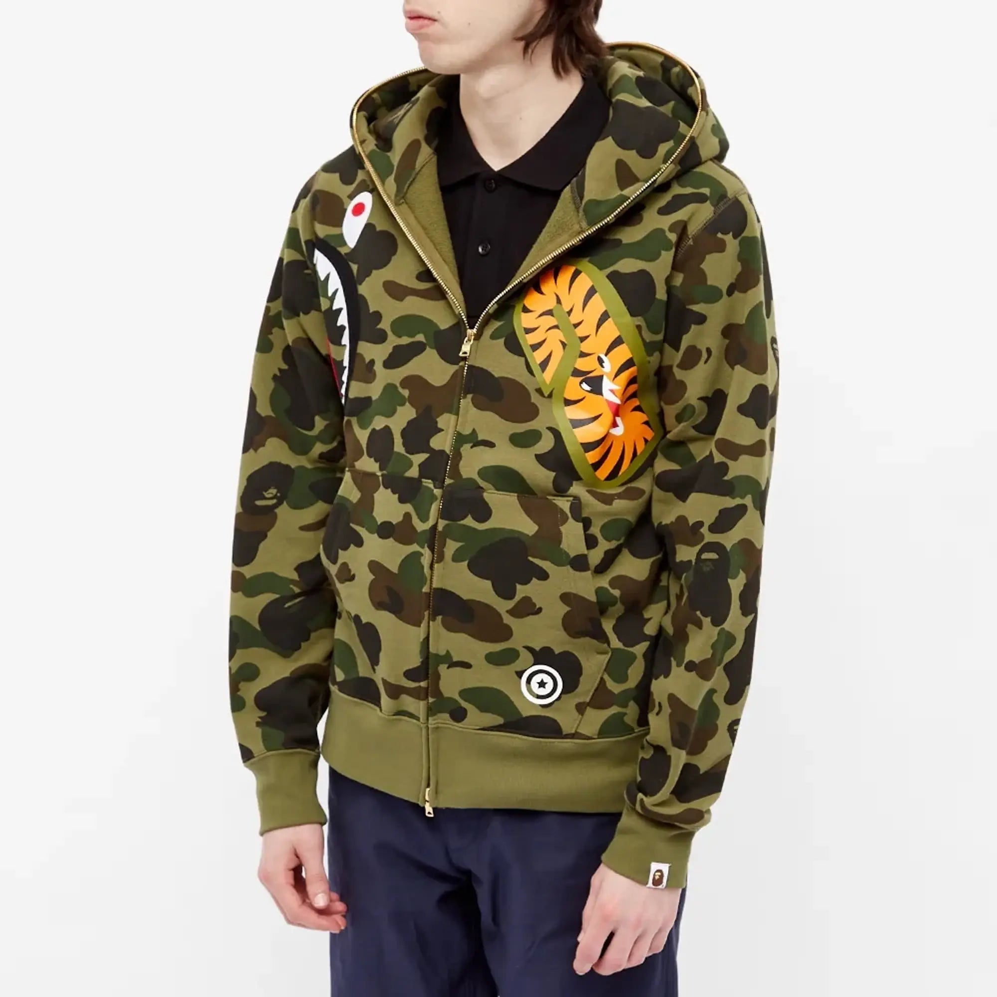 BAPE A Bathing Ape 1st Camo Multi Shark Full Zip Hoodie