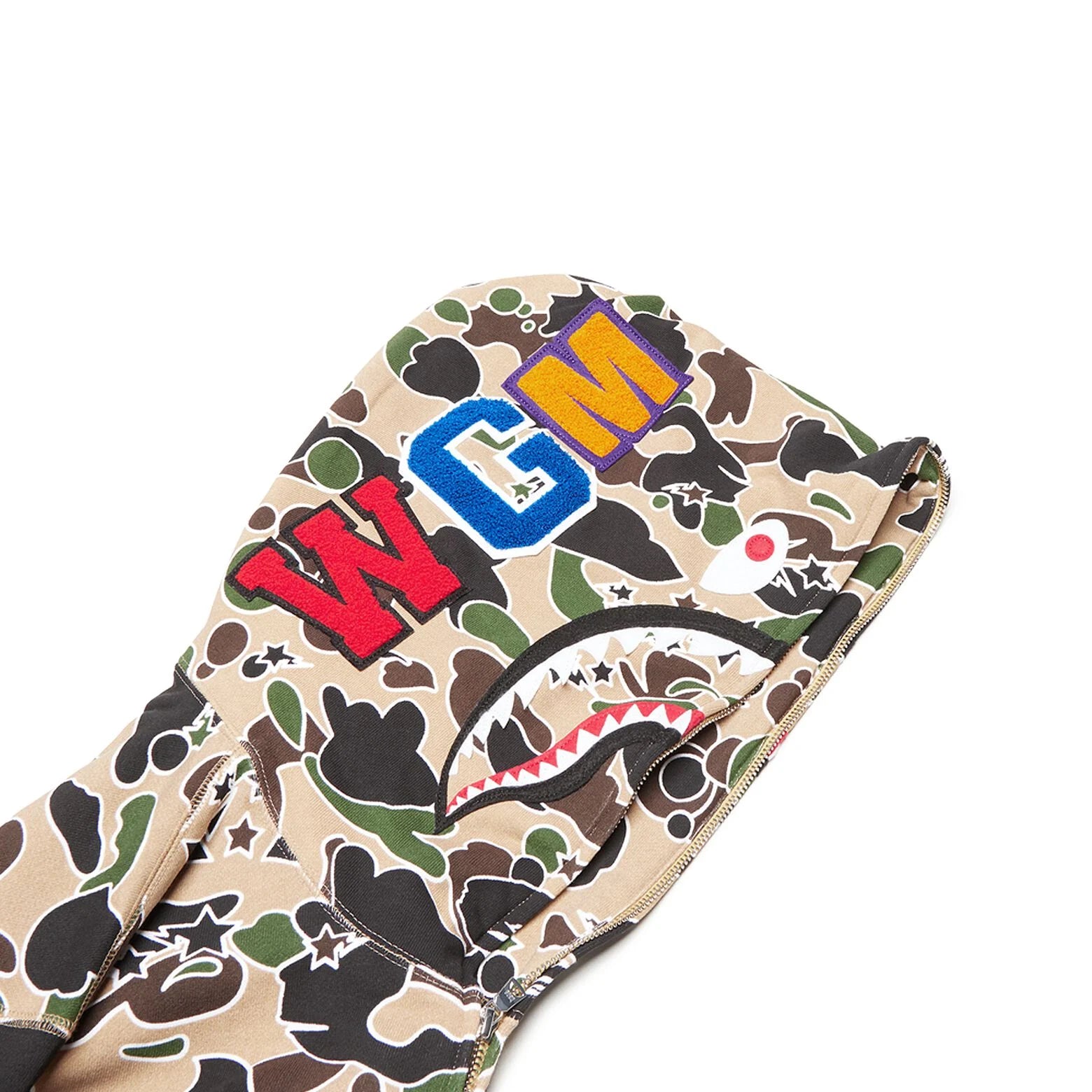 BAPE A Bathing Ape STA Camo Shark Zip Hoodie