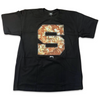 STUSSY Floral Logo Number Black Tee