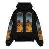 WHO DECIDES WAR Cowboy Stained Glass Black Hoodie