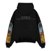 WHO DECIDES WAR Cowboy Stained Glass Black Hoodie