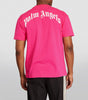 PALM ANGELS Logo Banana Leopard Fuchsia Yellow Tee