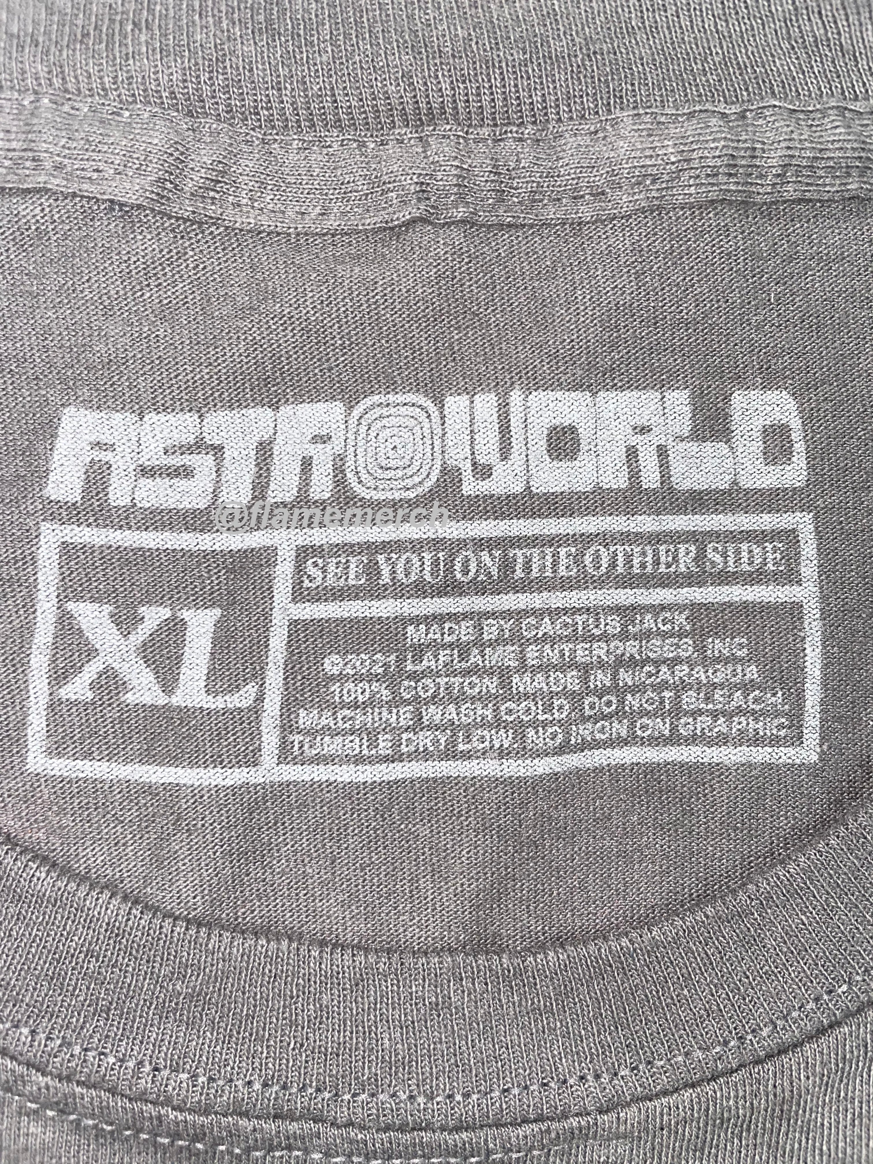 Astroworld Festival ‘21 Skeleton Open Your Eyes Peach Puff Print Tee