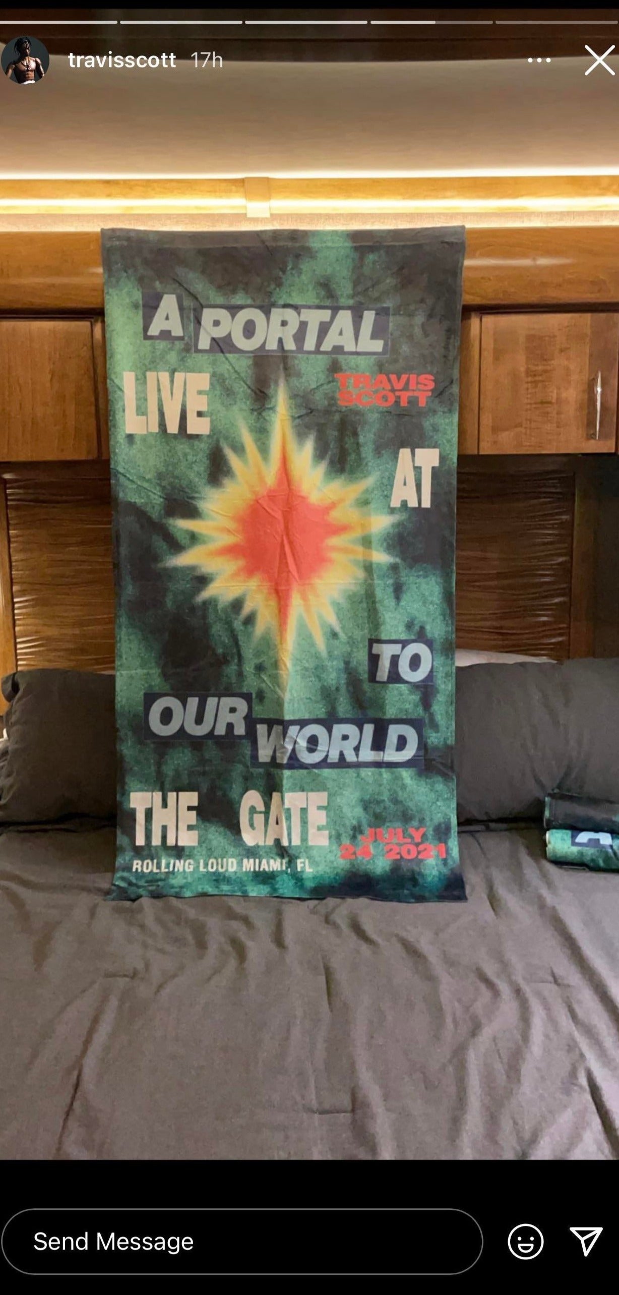 TRAVIS SCOTT Utopia Portal in Miami Rolling Loud Blanket/Towel