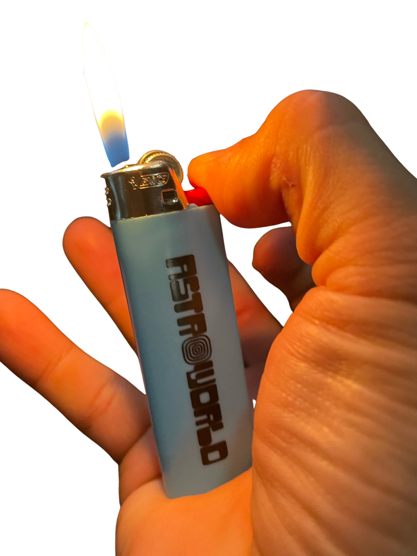 Unreleased TRAVIS SCOTT Astroworld Blue Logo Lighter