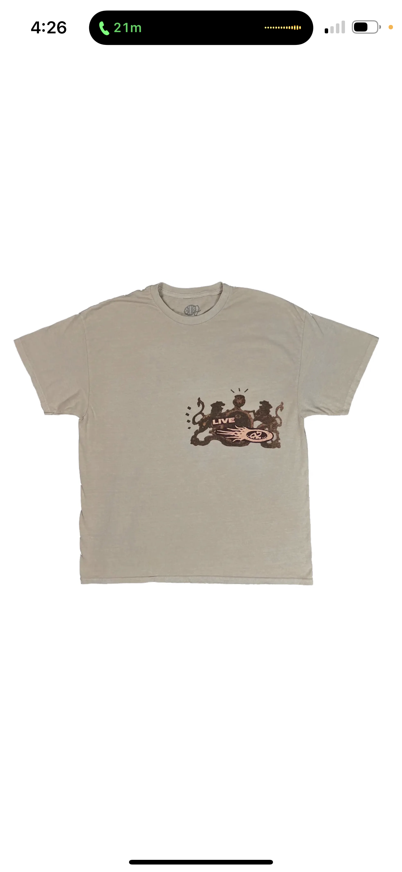 Travis Scott London o2 Cream Tee