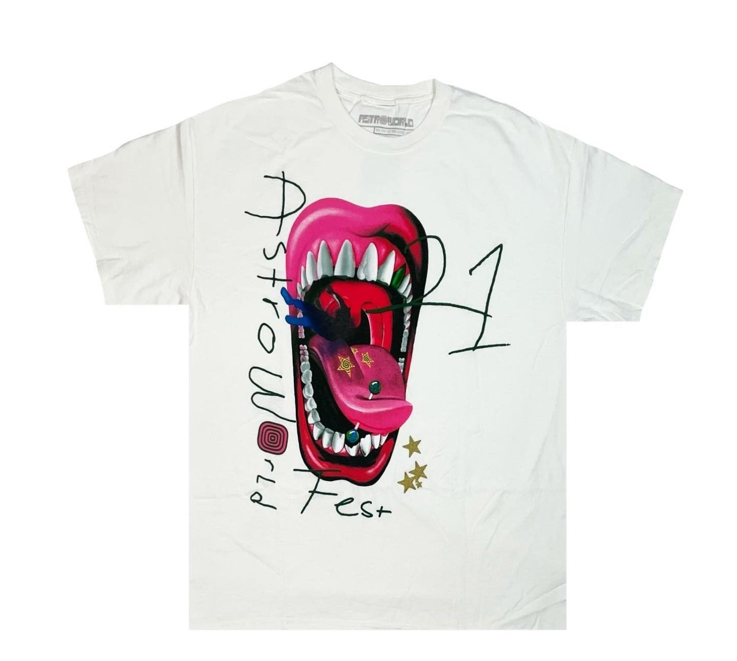 Astroworld Festival 2021 White Mouth T-Shirt