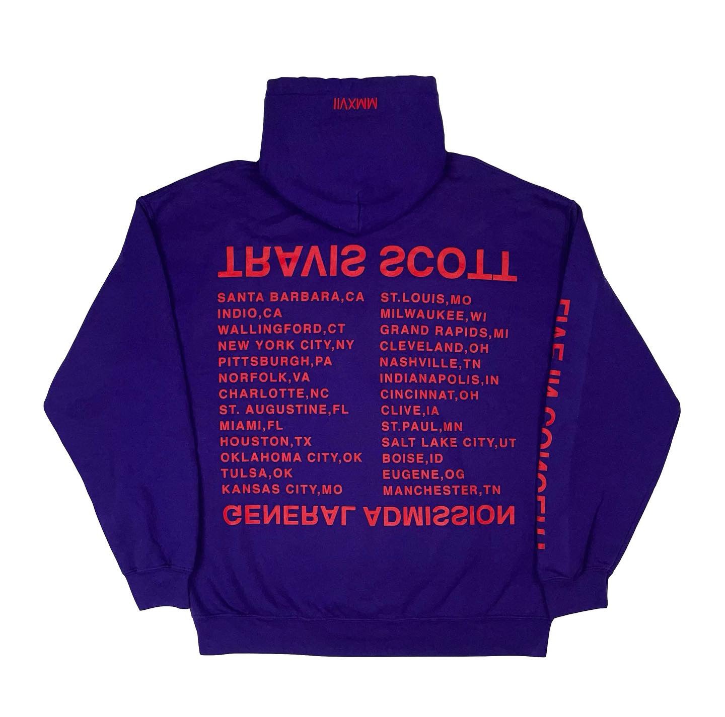 TRAVIS SCOTT Birds Eye View Tour Reflective Purple Hoodie