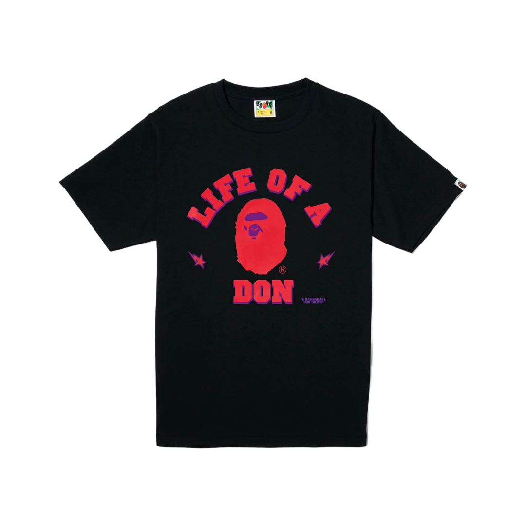 Don T x BAPE Life of a Don Black T-Shirt