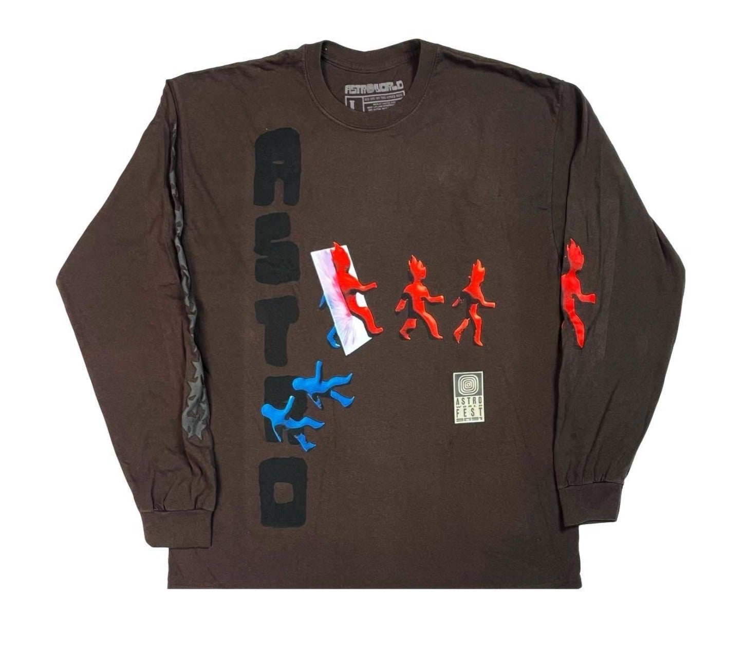 TRAVIS SCOTT 2021 Festival Flame Guy Brown Longsleeve